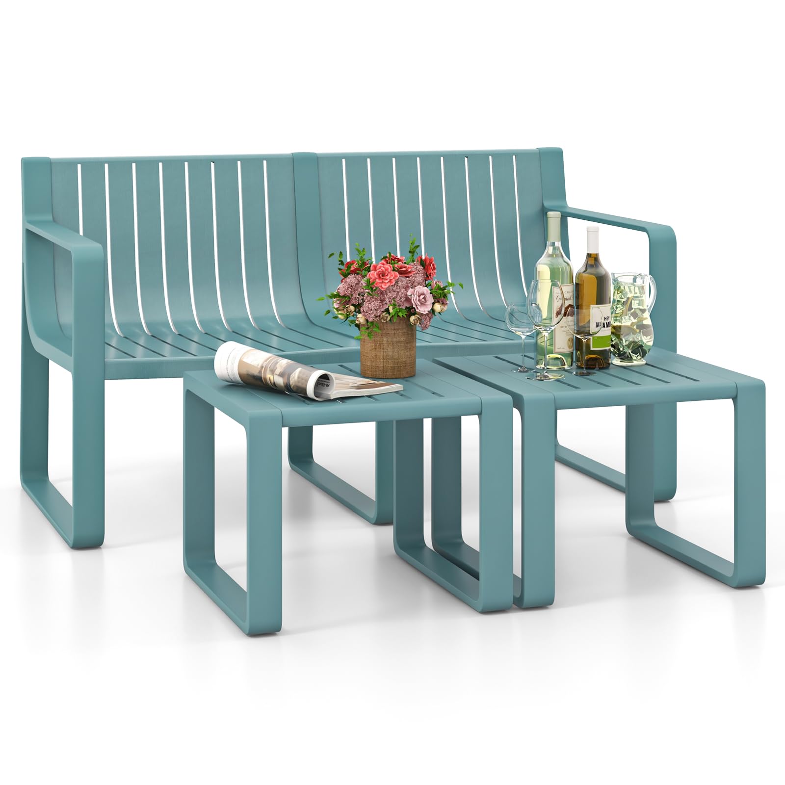 Tangkula 3 Piece Patio Furniture Set